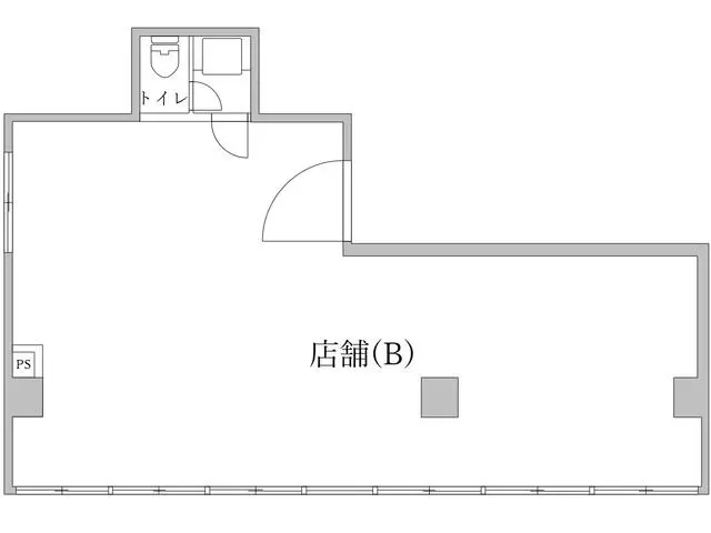 大森のスケルトン店舗物件の平面図