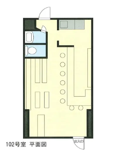 羽村の居抜き店舗の平面図