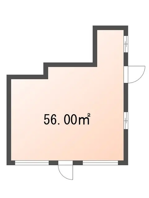 貸店舗(スケルトン)の平面図