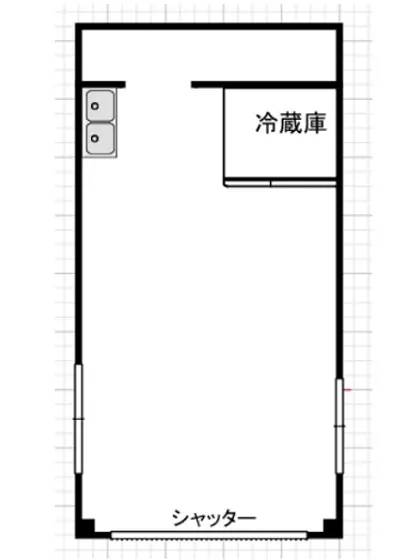 大口のスケルトン物件の平面図