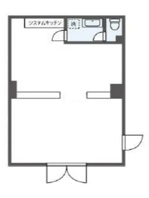 東中野の事務所仕様店舗物件の平面図