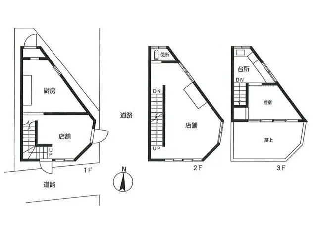 京成高砂の事務所仕様店舗物件の平面図