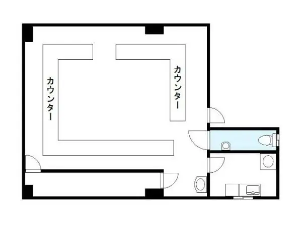 武蔵小杉の居抜き店舗の平面図