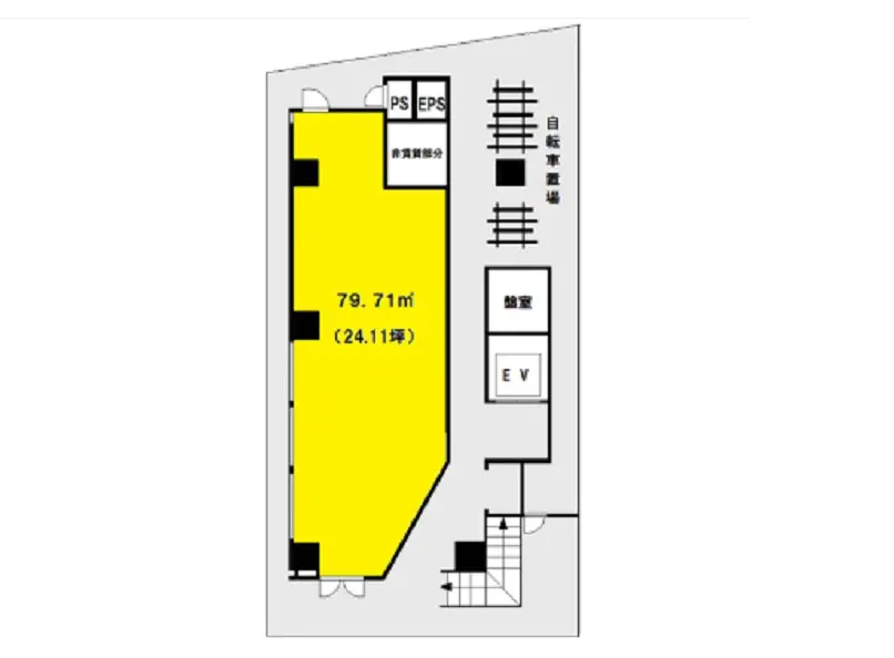 向ヶ丘遊園のスケルトン物件の平面図