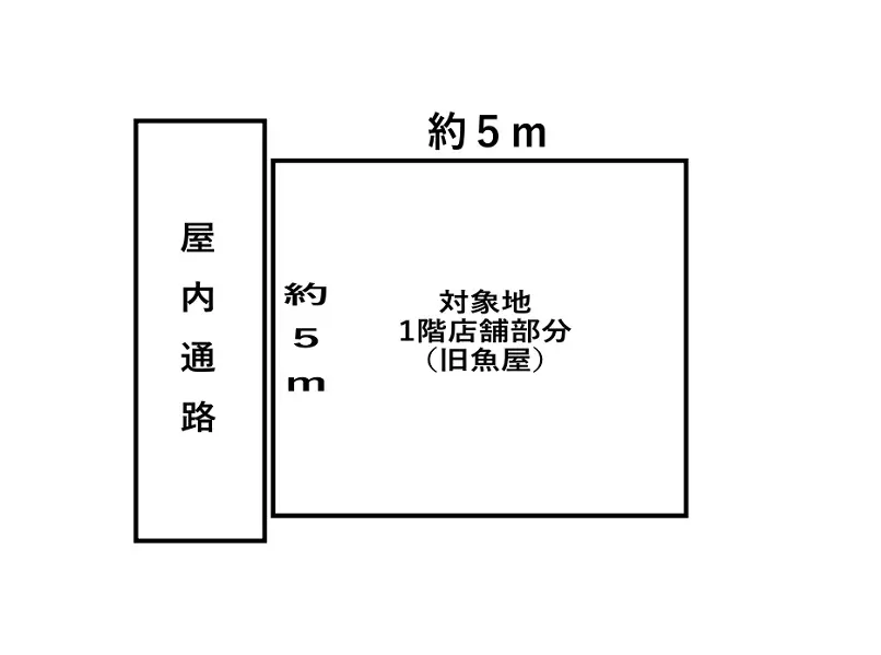 貸店舗(スケルトン)の平面図