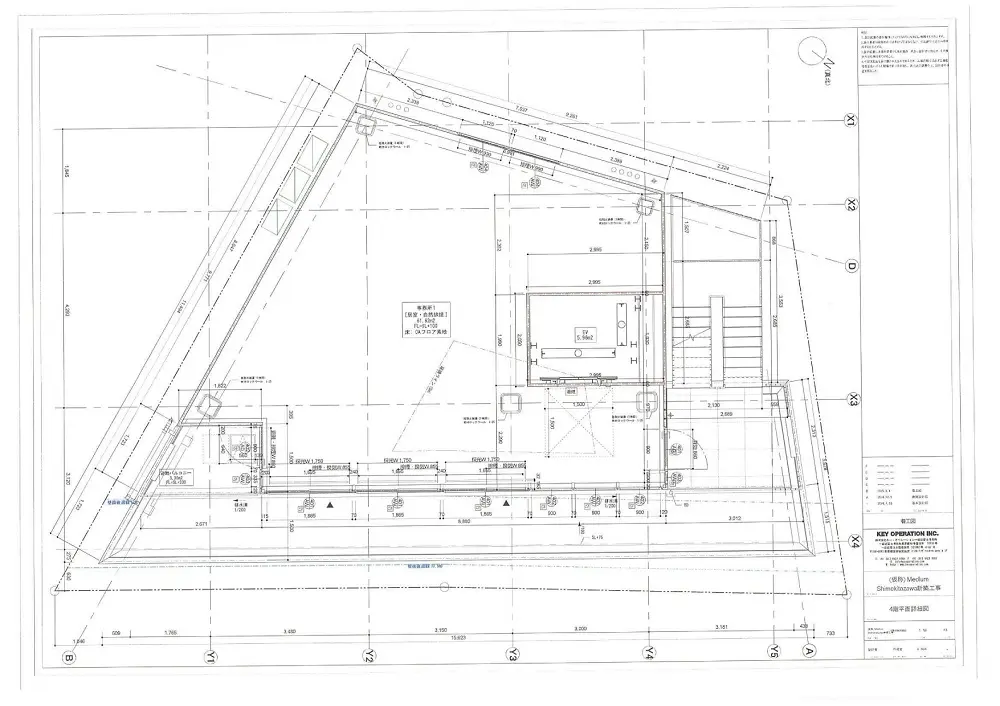 貸店舗(スケルトン)の平面図