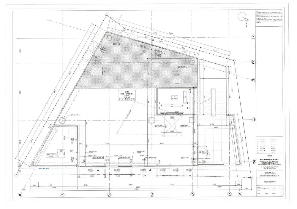 下北沢のスケルトン物件の平面図