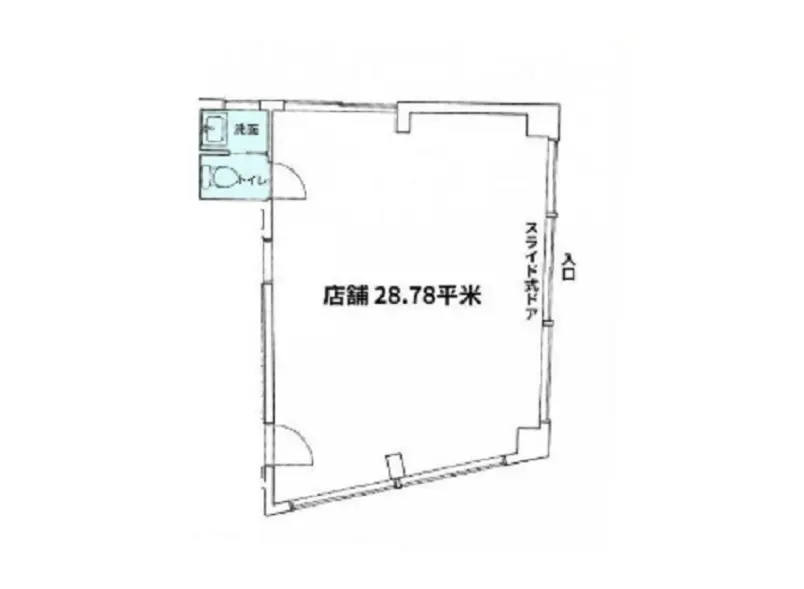 貸店舗(事務所仕様)の平面図