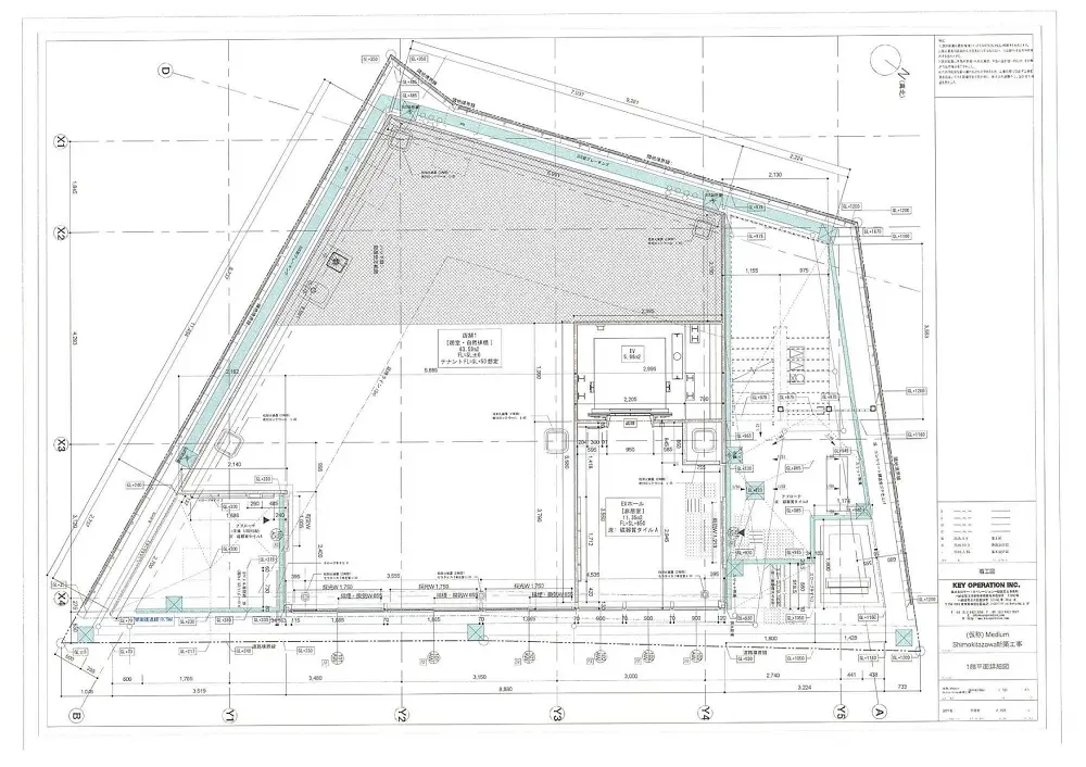 貸店舗(スケルトン)の平面図