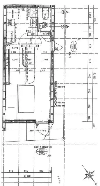 小田急相模原の居抜き店舗の平面図