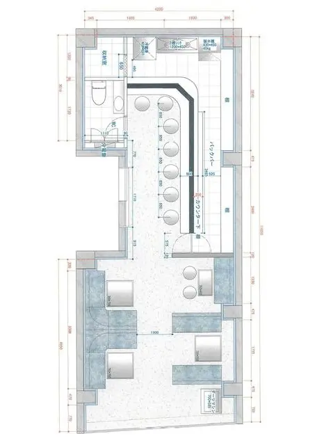小岩のBAR・ショットバー居抜きの平面図