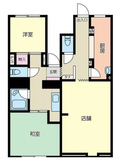 祐天寺のスナック・パブ居抜きの平面図