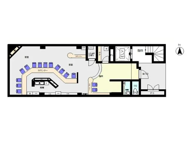 亀有の居抜き店舗の平面図