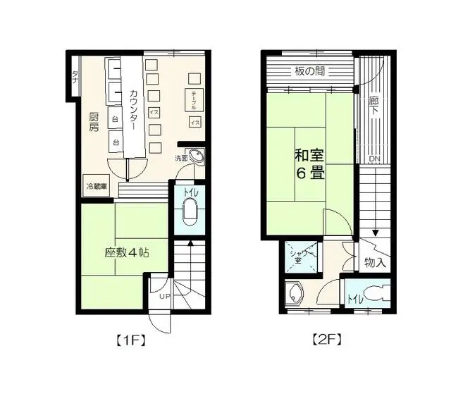 亀有の居抜き店舗の平面図