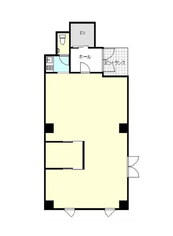 川越のスケルトン物件の平面図