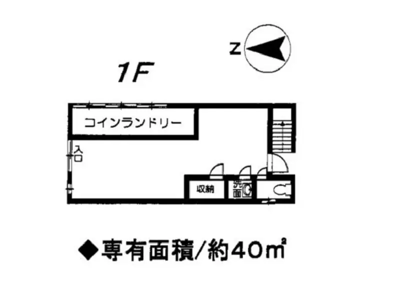 荻窪の事務所仕様物件の平面図