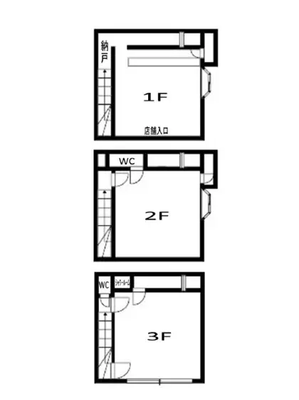 元町・中華街の居抜き店舗の平面図