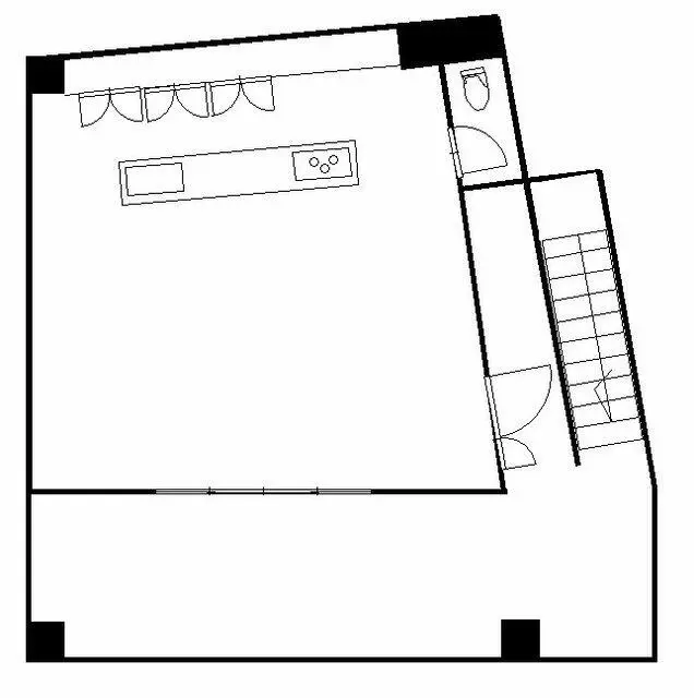 明大前の居抜き店舗の平面図