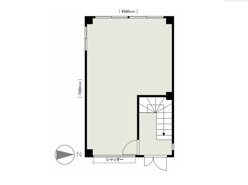 曳舟のスケルトン物件の平面図
