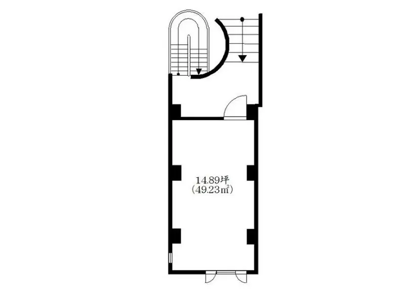 貸店舗(スケルトン)の平面図