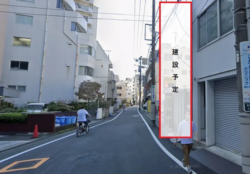 五反田のスケルトン店舗物件の外観