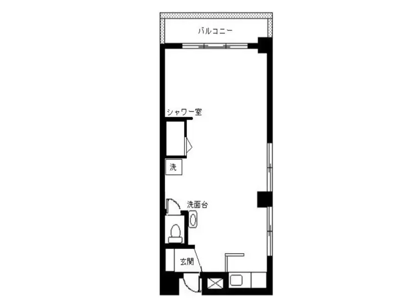新宿のエステ居抜きの平面図