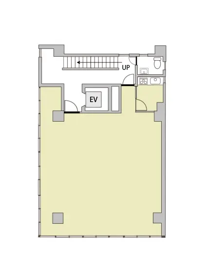 貸店舗(スケルトン)の平面図