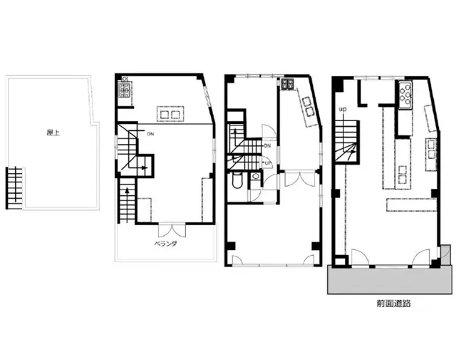 北参道の居抜き店舗の平面図