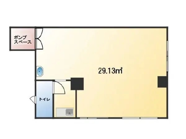 新御徒町のスケルトン物件の平面図