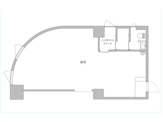 セントラルキッチンの居抜き物件の平面図