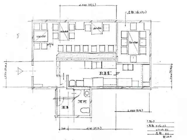 国領の居抜き店舗の平面図