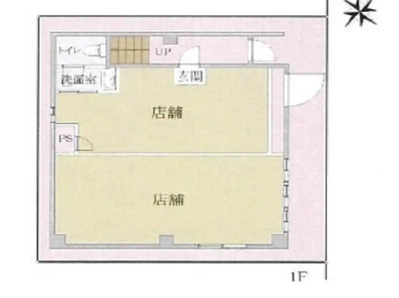 貸店舗(事務所仕様)の平面図