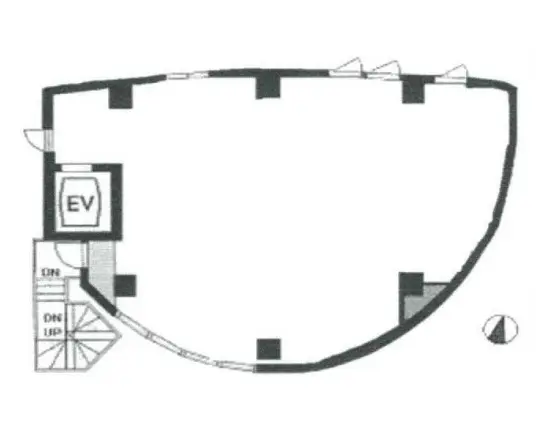 代官山の居抜き店舗の平面図