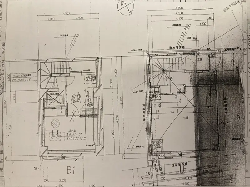 門前仲町の居抜き店舗の平面図