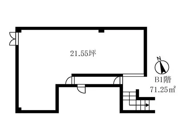 医院の居抜き物件の平面図
