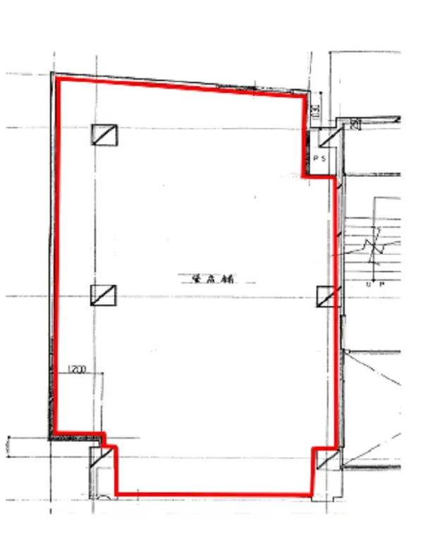 川口の事務所仕様物件の平面図