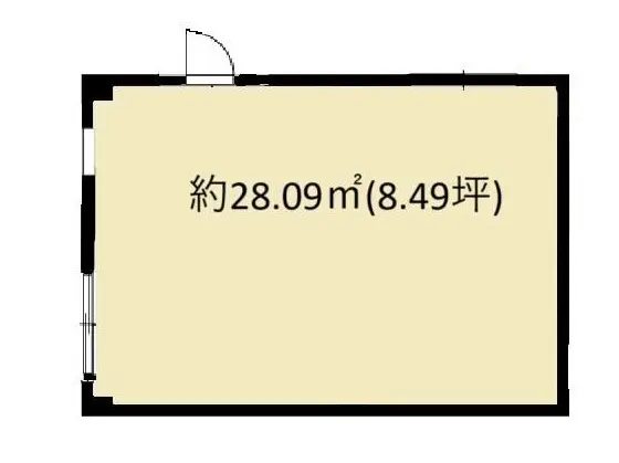 朝霞の居抜き店舗の平面図