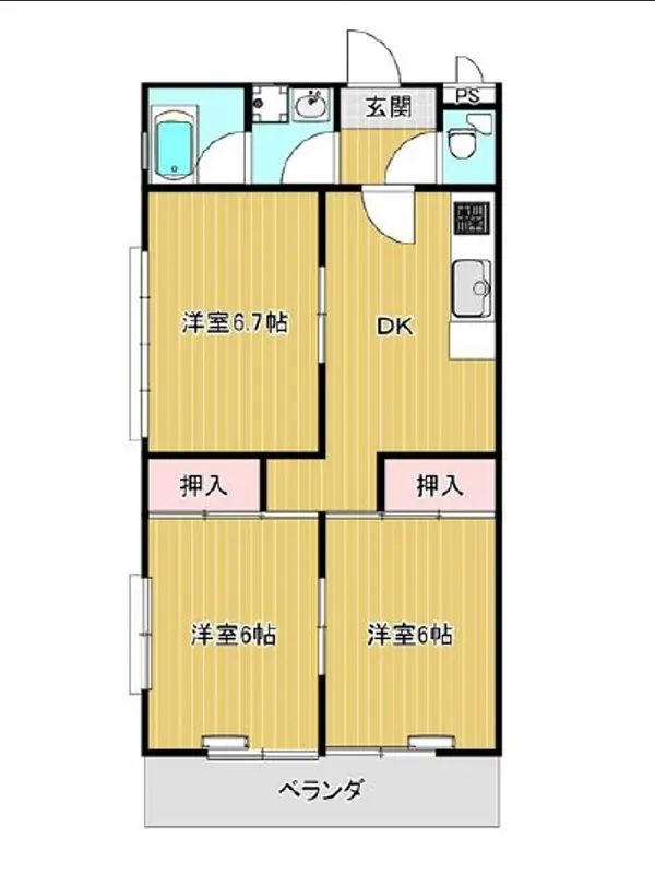 新狭山の事務所仕様物件の平面図
