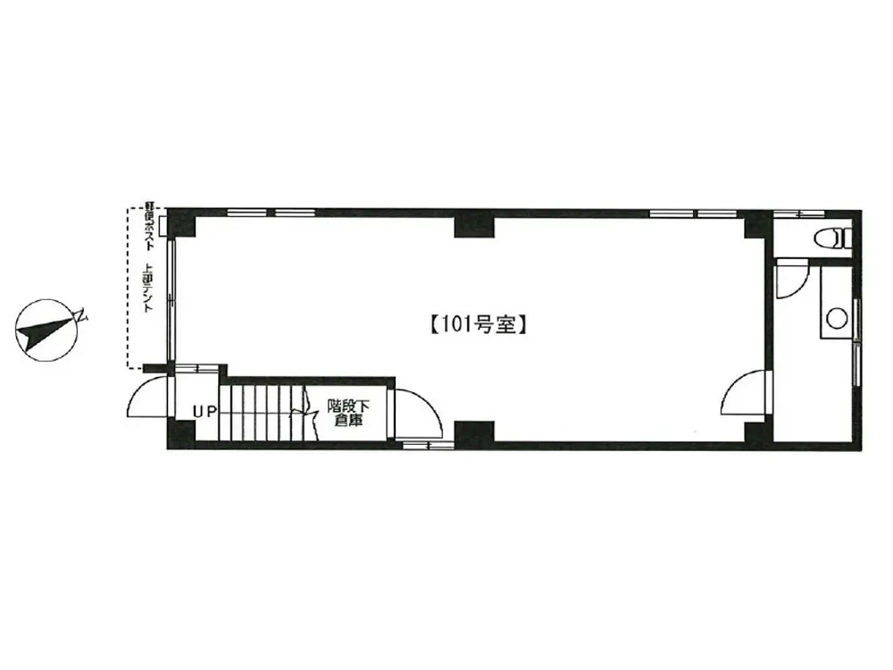 貸店舗(スケルトン)の平面図