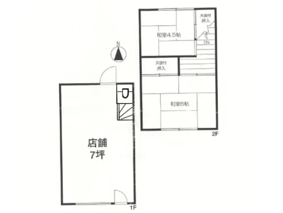 富士見台の居酒屋居抜きの平面図