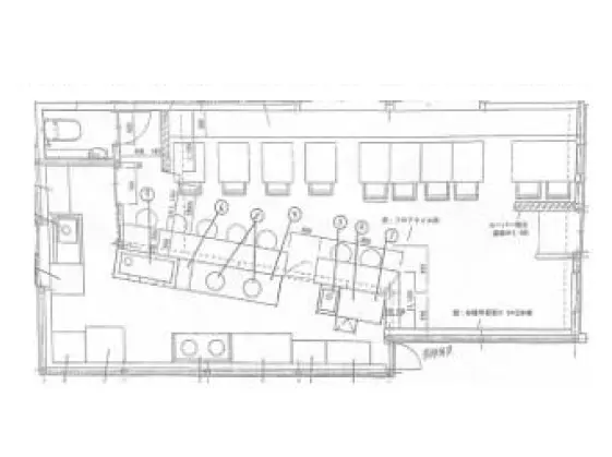 浜松町の居抜き店舗の平面図