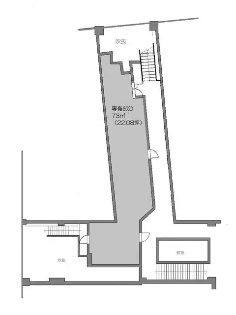 北浦和の居抜き店舗の平面図