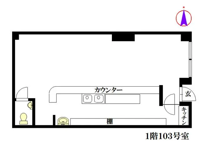 阿佐ケ谷のカフェ・喫茶店居抜きの平面図