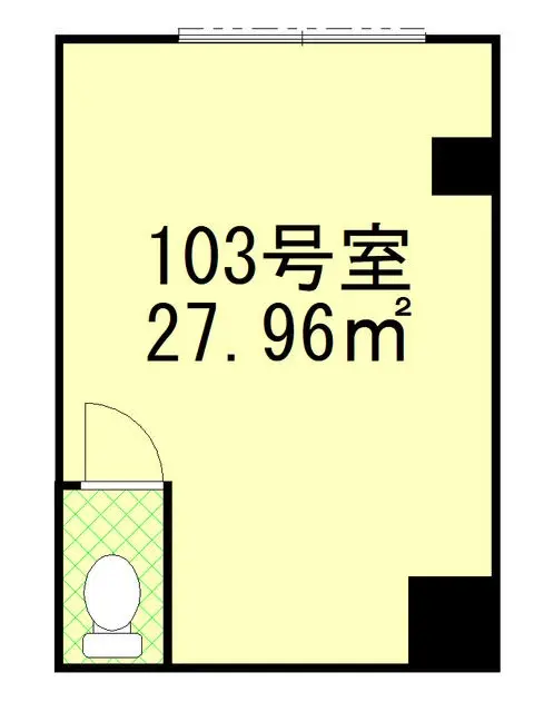 吉野町の事務所仕様店舗物件の平面図