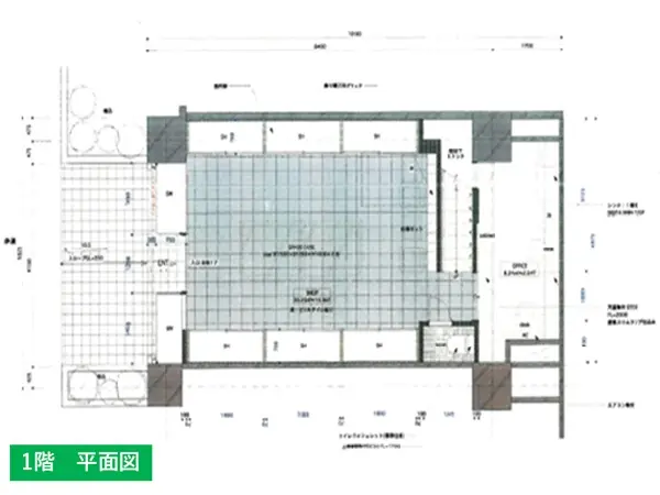 江戸川橋の居抜き店舗の平面図