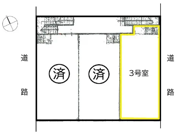スナック・パブの居抜き物件の平面図