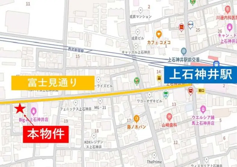 フレンチの居抜き物件の地図