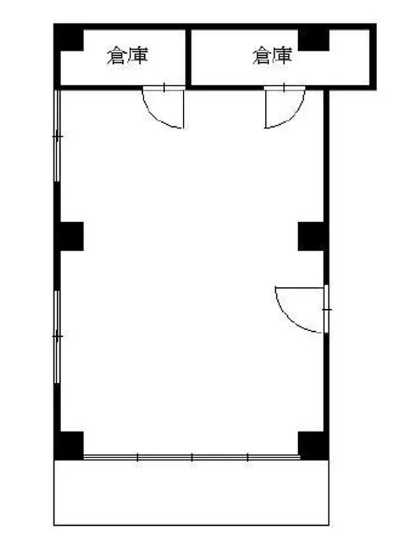 貸店舗(事務所仕様)の平面図