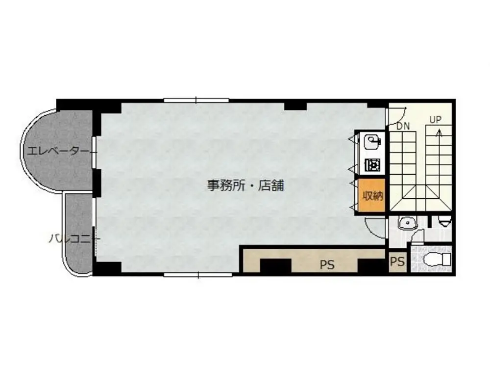 貸店舗(スケルトン)の平面図