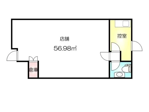 九品仏の居抜き店舗の平面図